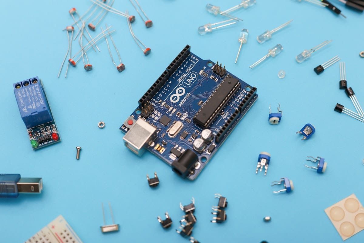 Circuit board with electronic components